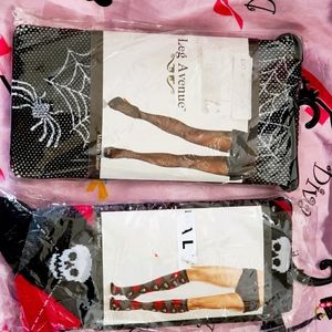 Leg avenue halloween/goth stocking. Shimmer webb